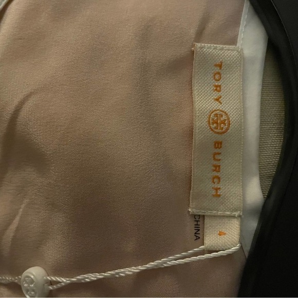 Tory Burch Mineral Pink & White Tie Front Top Medium - Picture 8 of 10